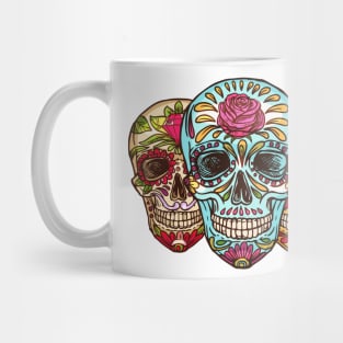 Three Colorful Skulls Art Design Mug